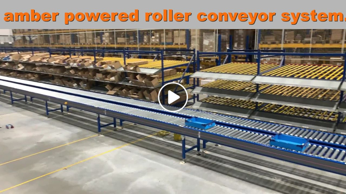 Instalación del sistema transportador de rodillos motorizado finalizada